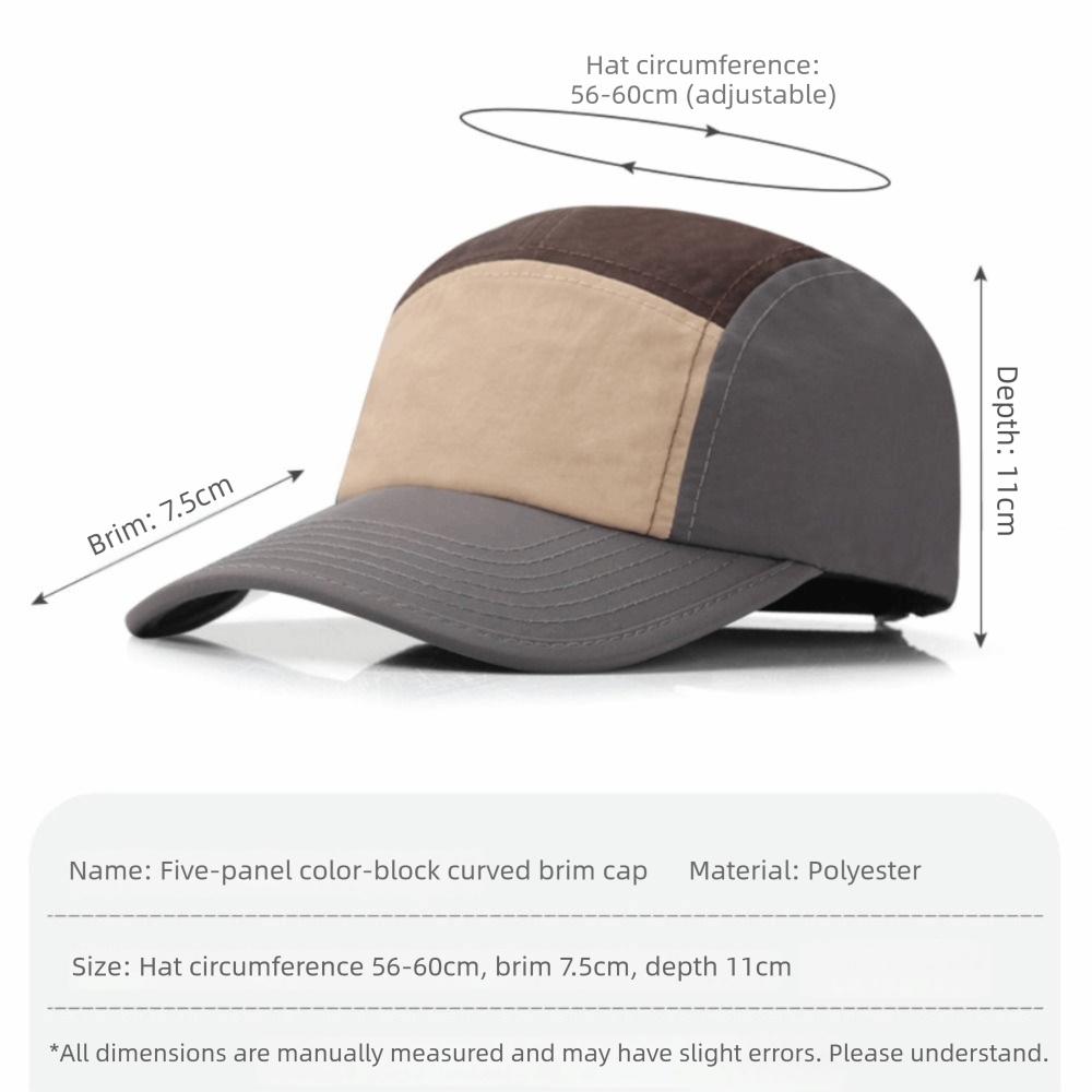 Nylon Baseball Cap 5 Panel Quick-drying Hat Casual UV Protection Cap  Unisex