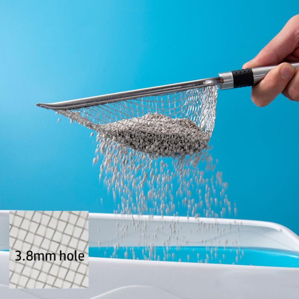 Ergonomic Handle Fine Hole Cat Litter Shovel Rust-Resistant Pet Poop Shovel  Cat Products