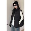 Down Cotton Vest Women's Autumn and Winter New Korean Style Loose Cotton Waistcoat Solid Color Vest Jacket