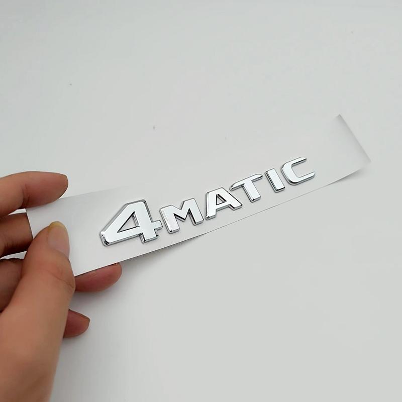 1Pc 3D ABS Chrome Black 4 Matic Logo 4Matic Emblem Letters Nameplate Car Trunk Badge 4matic Sticker Accessories