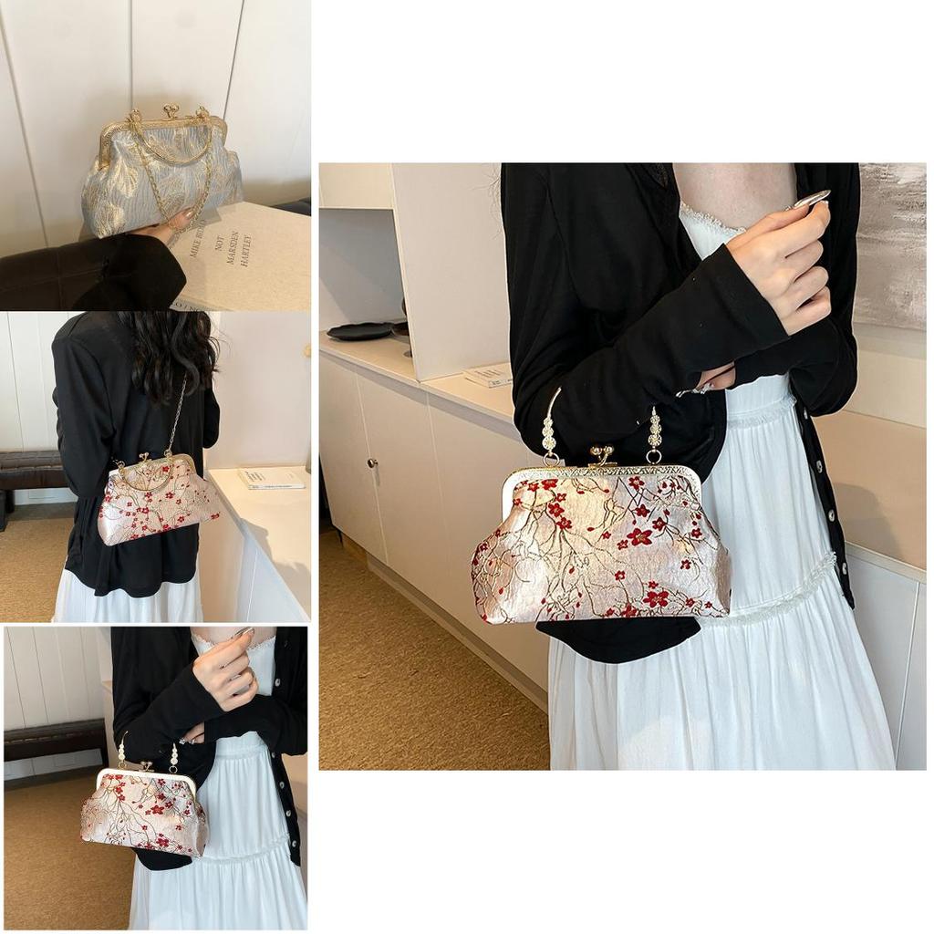 Chic Silk Shoulder Bag Stylish And Trendy Street Fashion Summer 2024 Unique Design