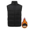 Unisex Fleece-Lined Stand-Collar Sports Vest for Autumn/Winter