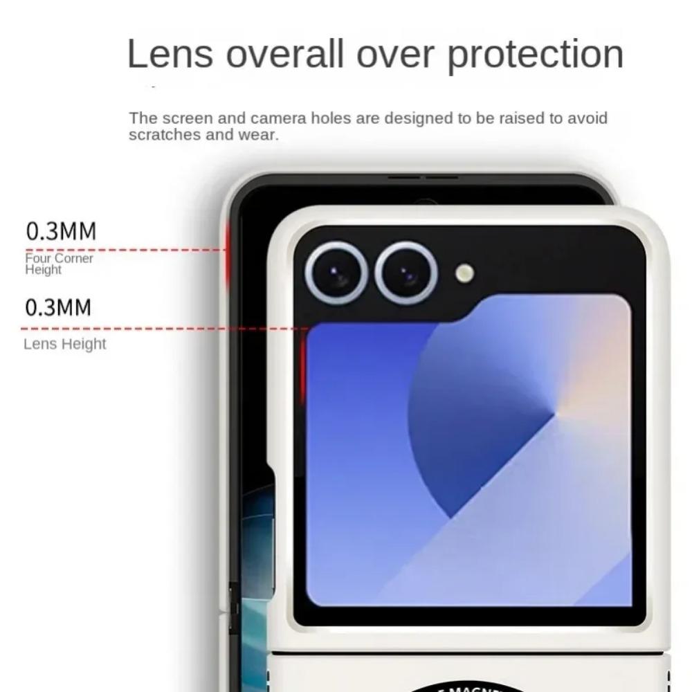 Luxusní Jednoduchý Ultratenký Jednobarevný Kryt na Telefon pro Samsung Galaxy Z Flip 7 6 5 4 3 Magnetická Přitažlivost Nárazuvzdorný Ochranný Kryt