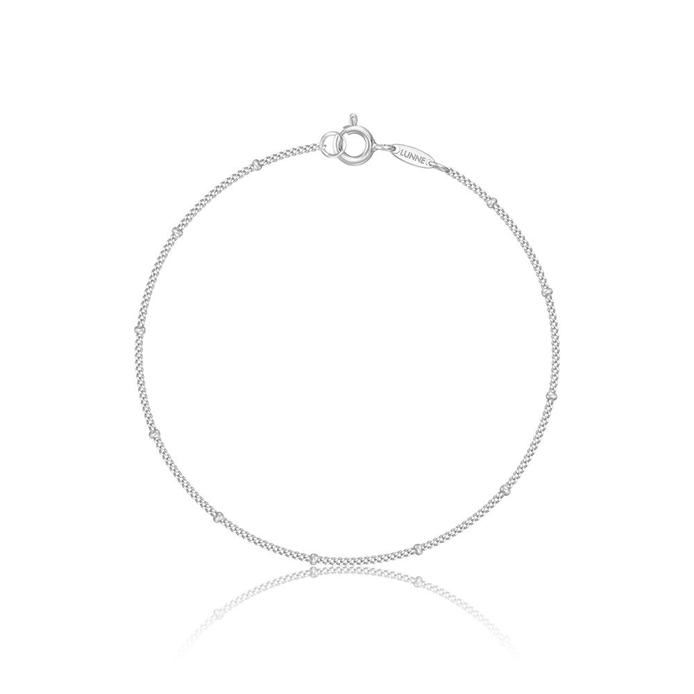 Lunne 14K Mini Bead 0.3 Curve Chain Bracelet (14K Gold) #Lfb11