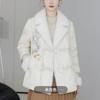 Down jacket women's clothing medium and long Chinese style winter new Haining imitation mink fur white duck down jacket