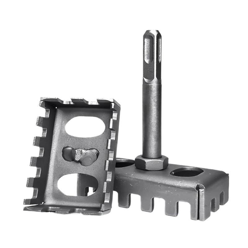 Square Drill Hole Opener Electric Hammer Hole Expansion Plumber Electrician Wall Slotting Installation Socket Tool Accessories