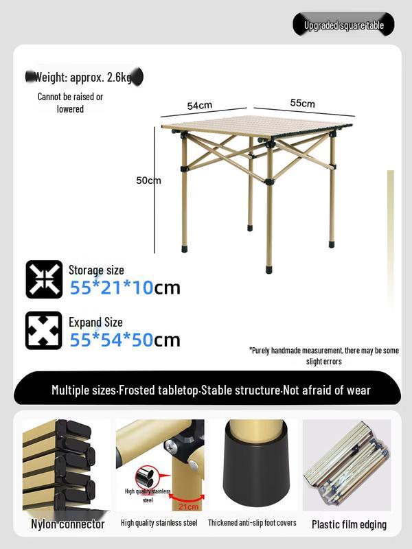 Portable Reinforced Aluminum Folding Outdoor Table