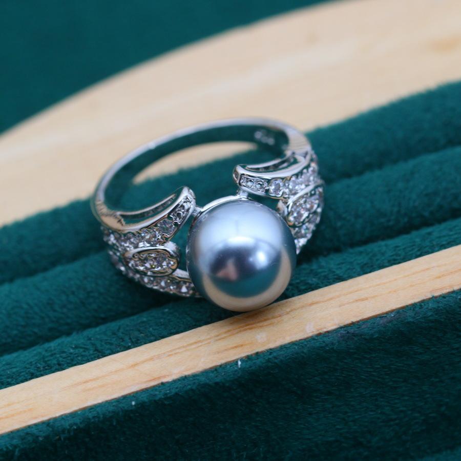 Fashion Light Luxury Pearl Zircon Inlaid Butterfly Jewelry Earrings Rings Necklace Mothers Day Gift