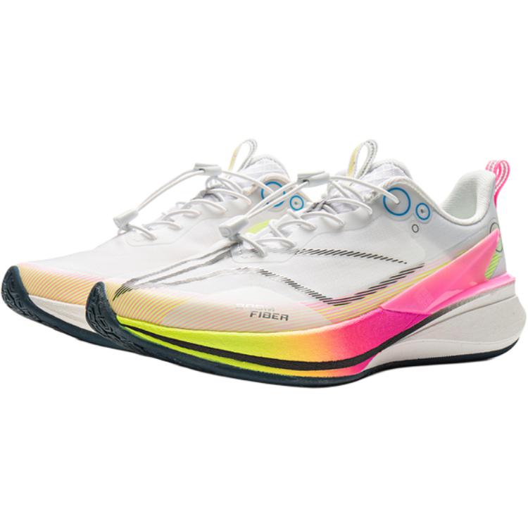 Li Ning Children Red Rabbit 8 Pro Comfortable Versatile Shock Absorbing Durable Low Top Running Shoes Kids sneaker White YKFV154-5