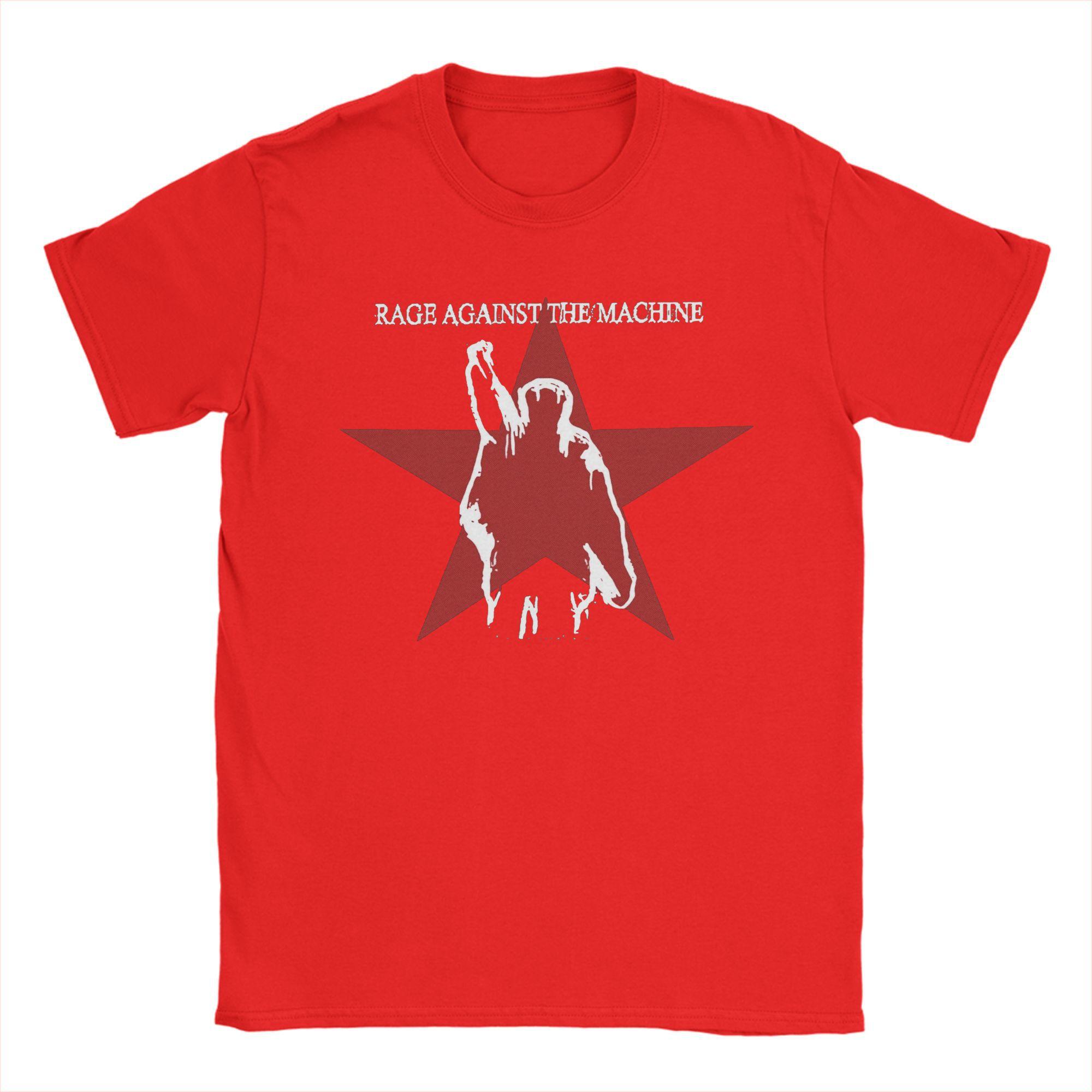 

Зірка Rage Against The Machine Футболка для чоловіків Бавовняна Дивовижні Футболки Круглий виріз Футболки З коротким рукавом Одяг Друк 3XL