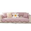 Four Seasons Universal Pure Cotton Korean Style Wavy Sofa Cushion Modern Simple Solid Color Non-Slip Sofa Cushion Towel