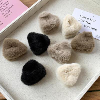 Koreanische Plüsch-Katzenohren-Haarspange: Süßer 3D-Clip für Herbst/Winter