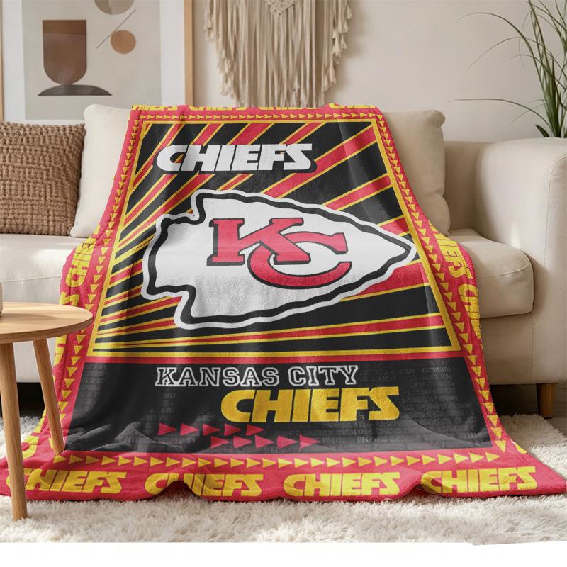 kansas city chiefs Soft and comfortable flannel Suitable for sofas living rooms outdoor camping travel and also makes a great anniversary gif