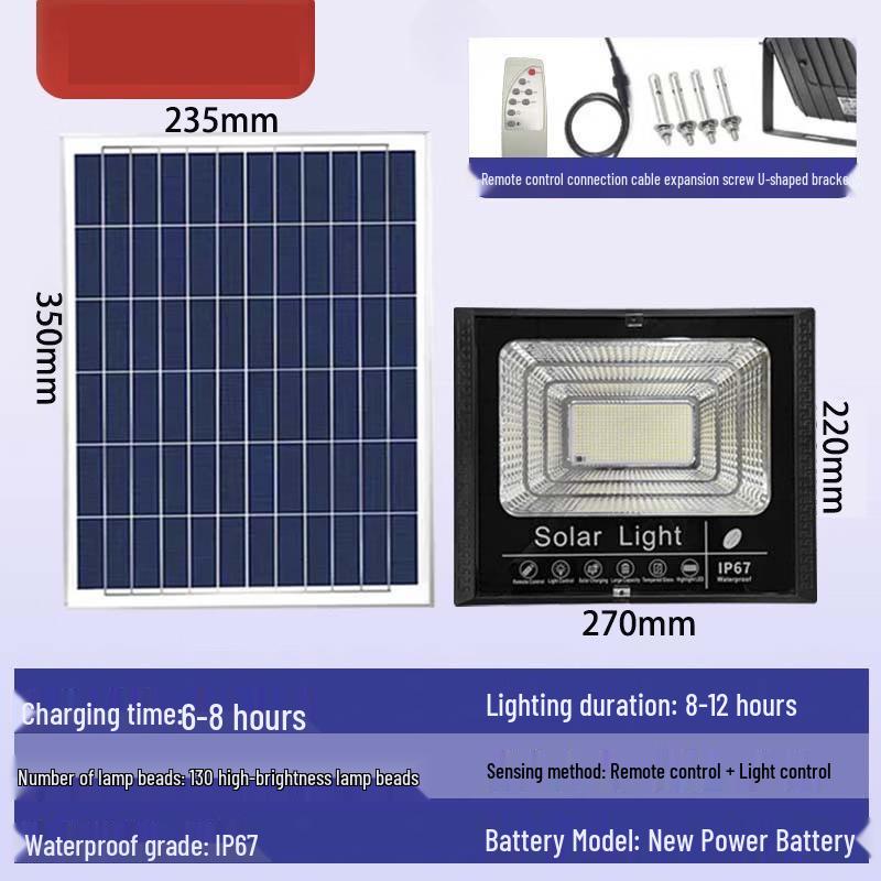 Solar-Powered Outdoor Garden Flood Light