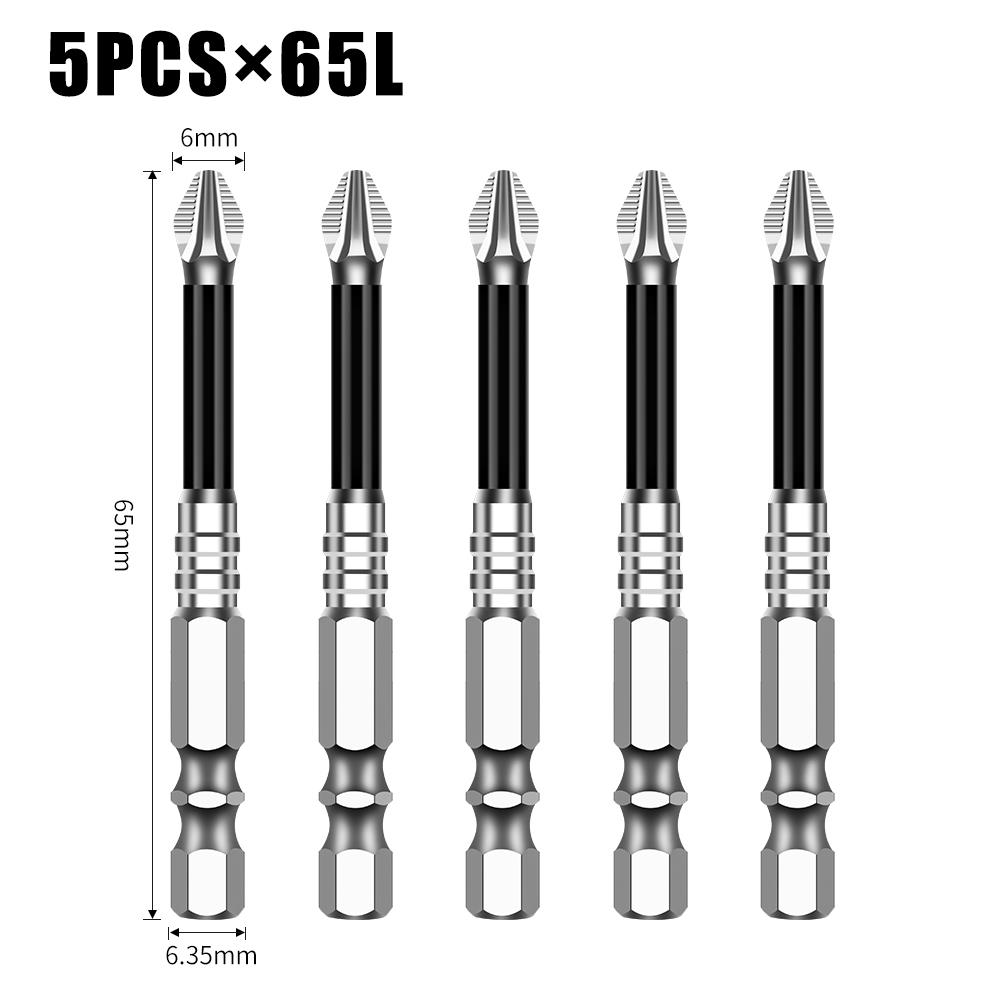 

K5 Нескользящая бита высокой твердости S2 Сильная магнитная 5A черная нескользящая крестовая электрическая дрель электрическая отвертка бита