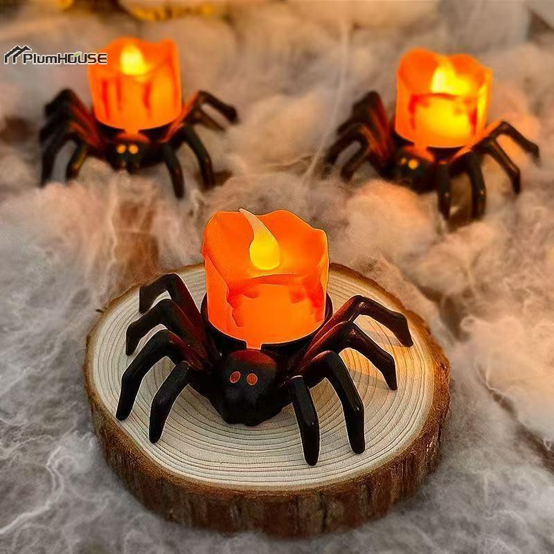 1PC Spider Night Light Halloween Decor, Bar and Party Supplies, Haunted House Props, Horror Party Accessories