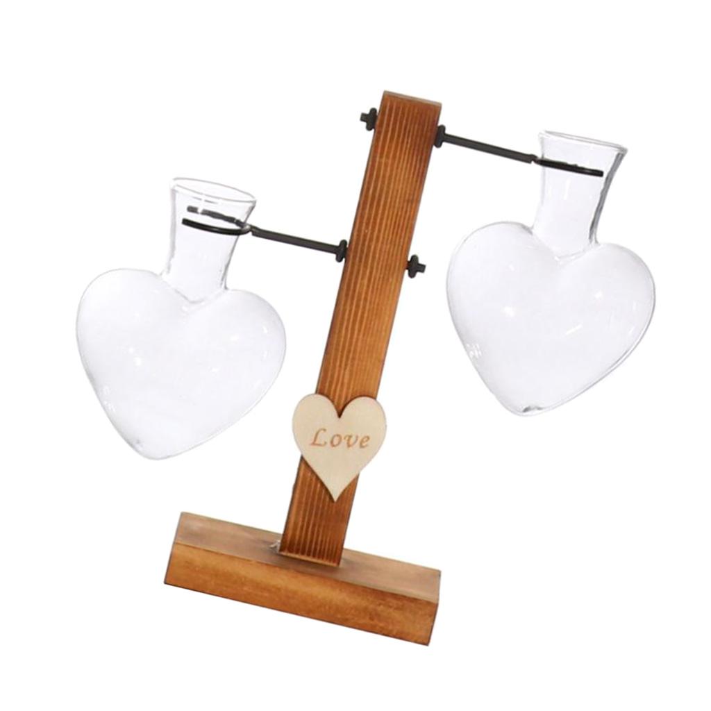 2pcs Shaped Vase in Wooden to Clean Planter