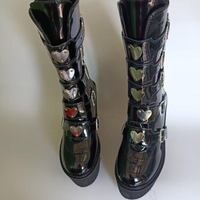 Fashion 2025 Winter Women Boots Fashion Motorcycle Boots Booties for Women Platform Shoes Ladies New Snow Boots Black Shoes Women's Boot