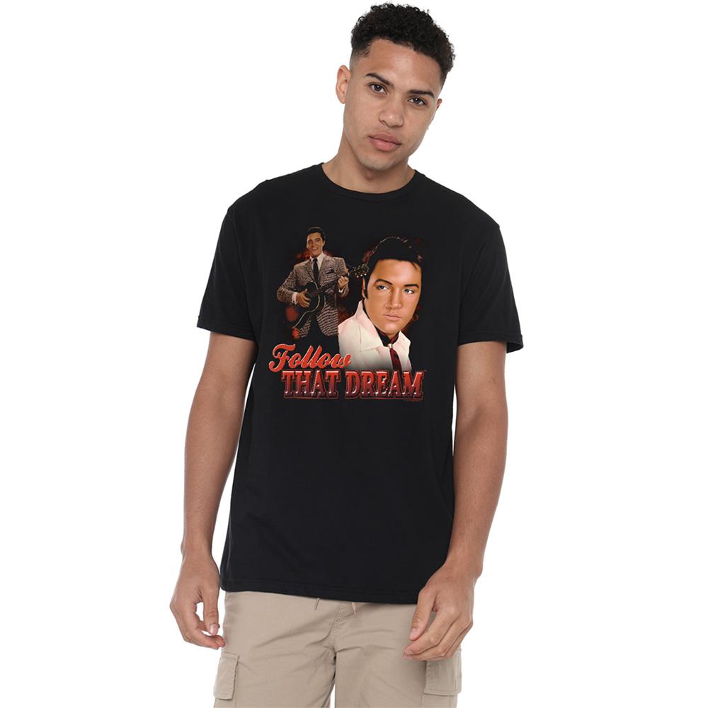 Elvis Presley Unisex Erwachsenen Follow That Dream T-Shirt