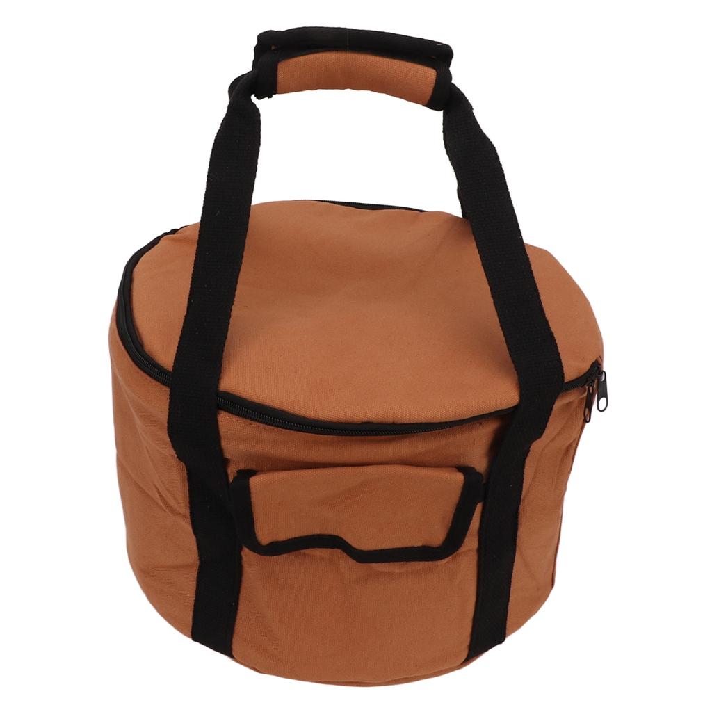 Camping Geschirr Aufbewahrungstasche 13,7L Großes Fassungsvermögen Weiche Auskleidung Wasserdicht Runde Picknick Aufbewahrungstasche für Outdoor BBQ