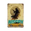 Auto Giapponesi d'Epoca Samurai Poster Latta Metallo Cartello Targhetta Giappone Corse Casa Club Jdm Auto Gtr Anime Luna Decorazione Murale Estetica