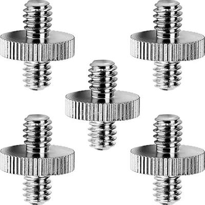 1/4" Male To 1/4" Male Threaded Metal Adapter 1/4 Inch Double Male Screw Adapter Supports Tripod Stand Camera Accessories