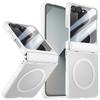 Samsung Galaxy Z Flip 8 Matte Case with Screen Protector, MagSafe-compatible, White