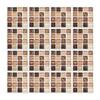 18pcs Simulation Mosaic Tile Wall Stickers Home 10*10cm Waterproof Self-adhesive Bathroom Accessories Decor Hotel Oil Resistant