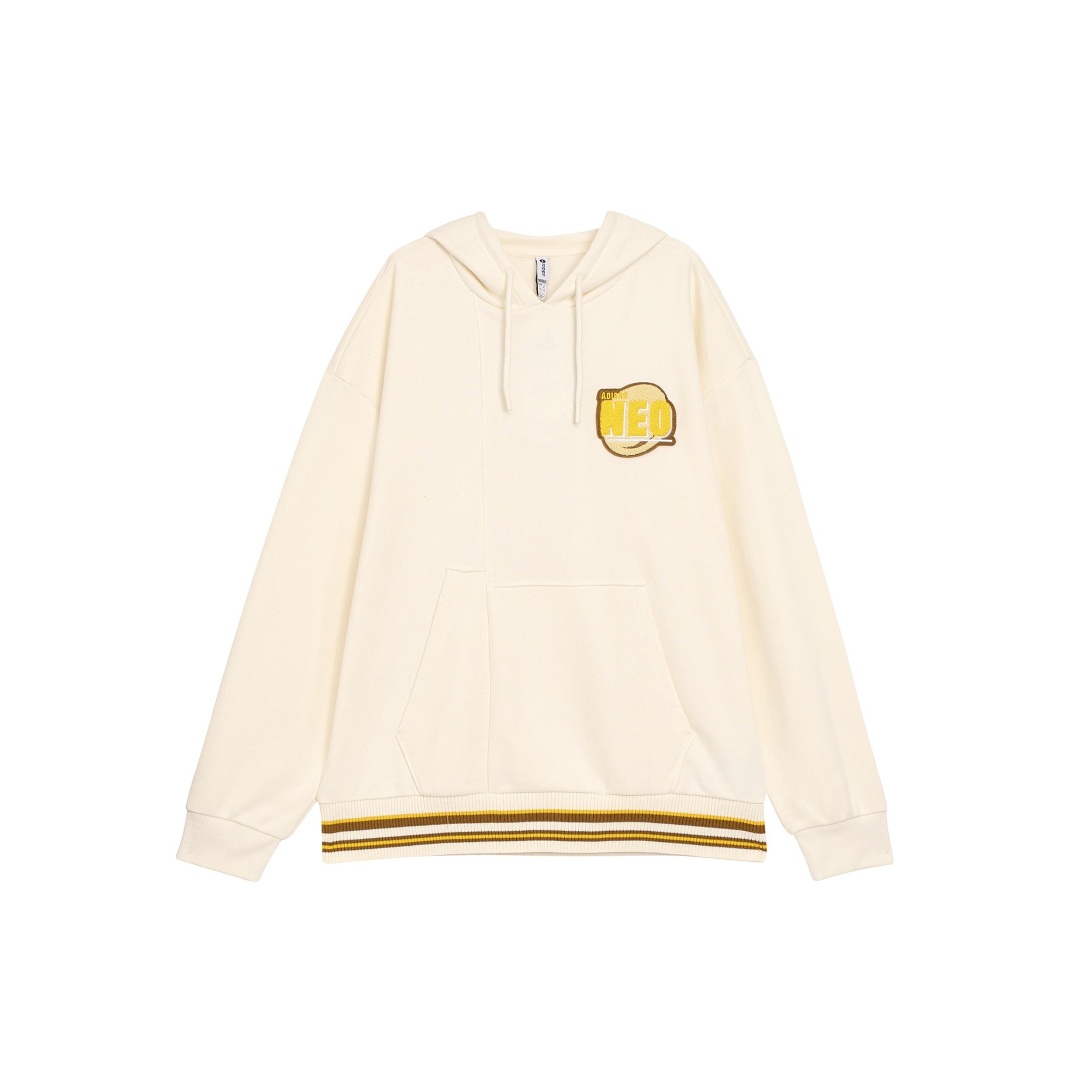 adidas Neo Logo Hoodie White Men s IA6818 XXL