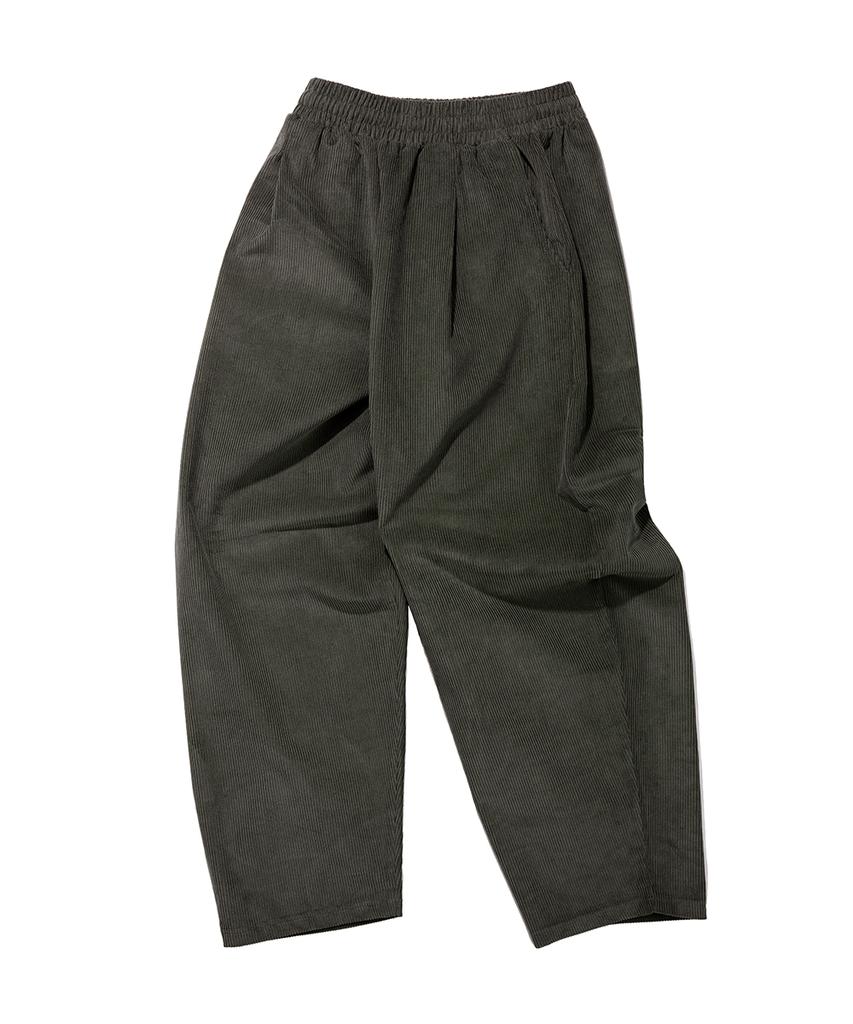 GAKKAI UNIONS One-Pleat Corduroy Balloon Pants Dust Olive