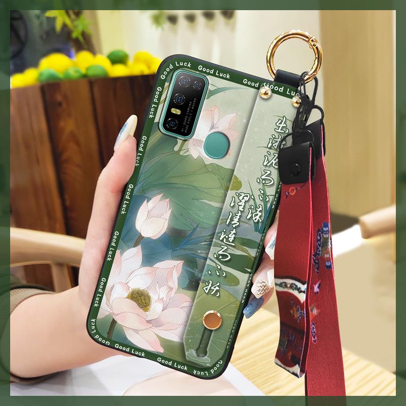 Lanyard Chinese style Phone Case For Doogee N30 Anti-dust Elderly lady Wrist Strap Phone Holder Protective Wristband