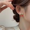Trend Unique Design Elegant Exquisite Light Red Cherry Earrings Female Jewelry Party Premium Gift