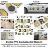 2026 Graduation Season Car Magnetic Stickers 30 Pieces Set PVC Durable Design For Graduation Celebration