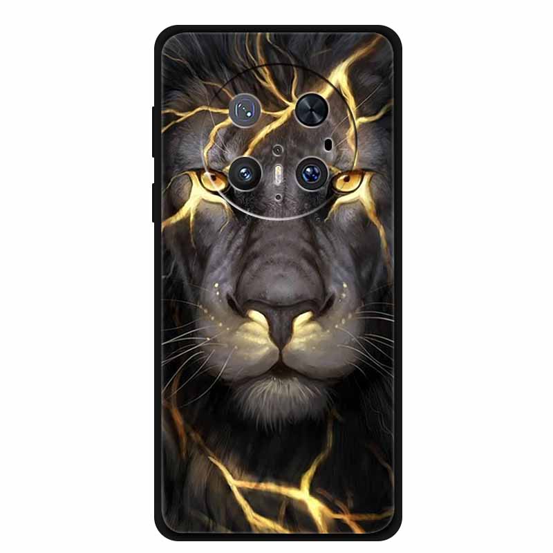 Funda For Huawei Mate 70 Pro / Pro+ 5G Cases Soft Silicone Back Cover Bumper For Mate 70 Pro+ 5G Cartoon Painted Cool Lion Coque