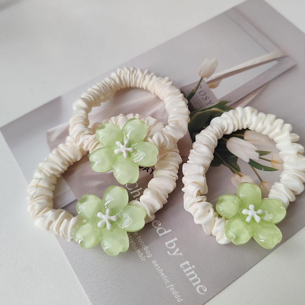 

3 шт. Европейские и американские красивые резинки для волос с цветами высокой эластичности для женщин, девочек, держатель для хвостика, кольца для волос, веревочные аксессуары