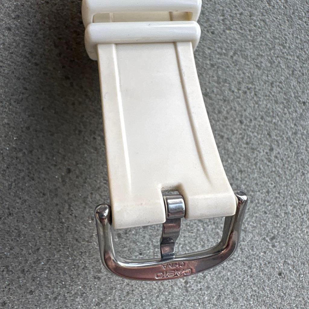 Used CASIO BABY-G White Ladies Watch Battery Replaced