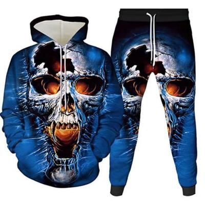 Horký prodej Lebka Série Pulovrová Sada 3D Tištěná Pánská Dospělá Svetrová Sada Street Hip Hop Trend Móda Outdoorové Sportovní Mikinová Sada