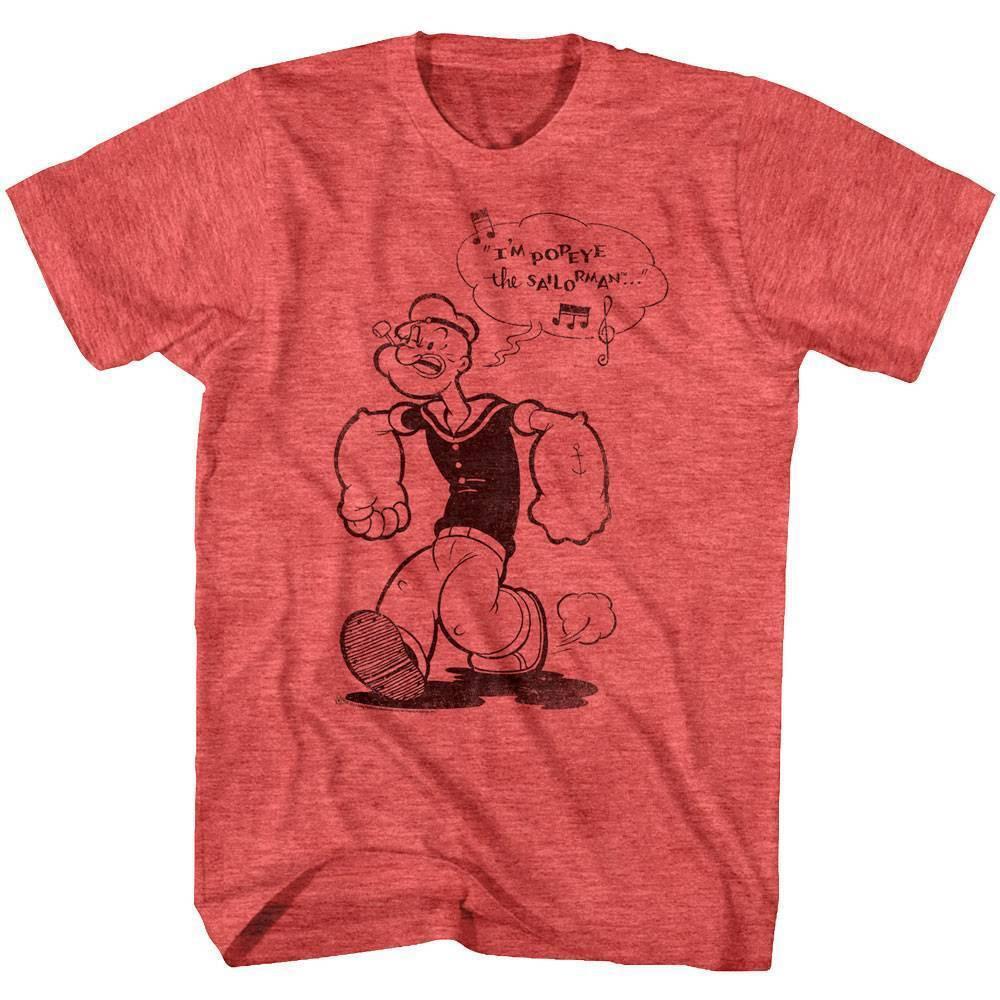 Popeye the Sailorman Singing Themetune Men T Shirt XXL