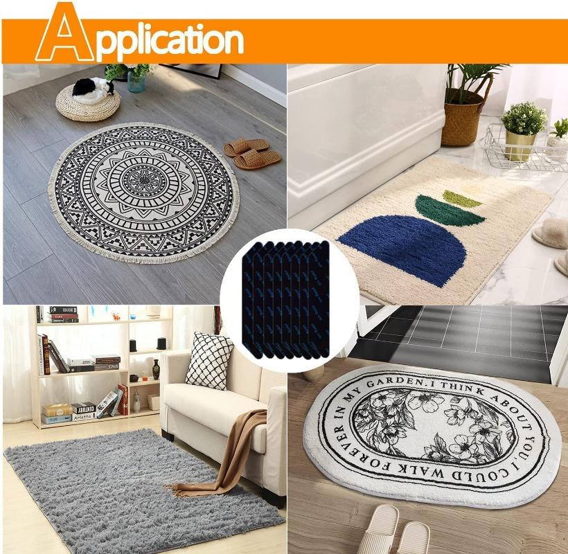 Carpet Non-slip Sticker Reusable Washable Anti Curling Carpet Patch Fixed Stickers Floor Rug Mat Tape Gripper Corner Mat