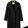 Autumn and Winter Plus Size Women's Woolen Coat Double-breasted Mid-length Trench Coat