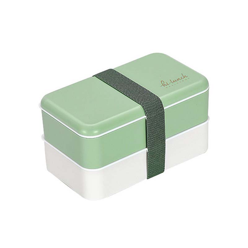 Dobbeltlags matboks Bærbar bentoboks Forseglet lekkasjesikker For skolebarn Kontorarbeider Mikrobølgeovnsbeholder Matoppbevaringsboks