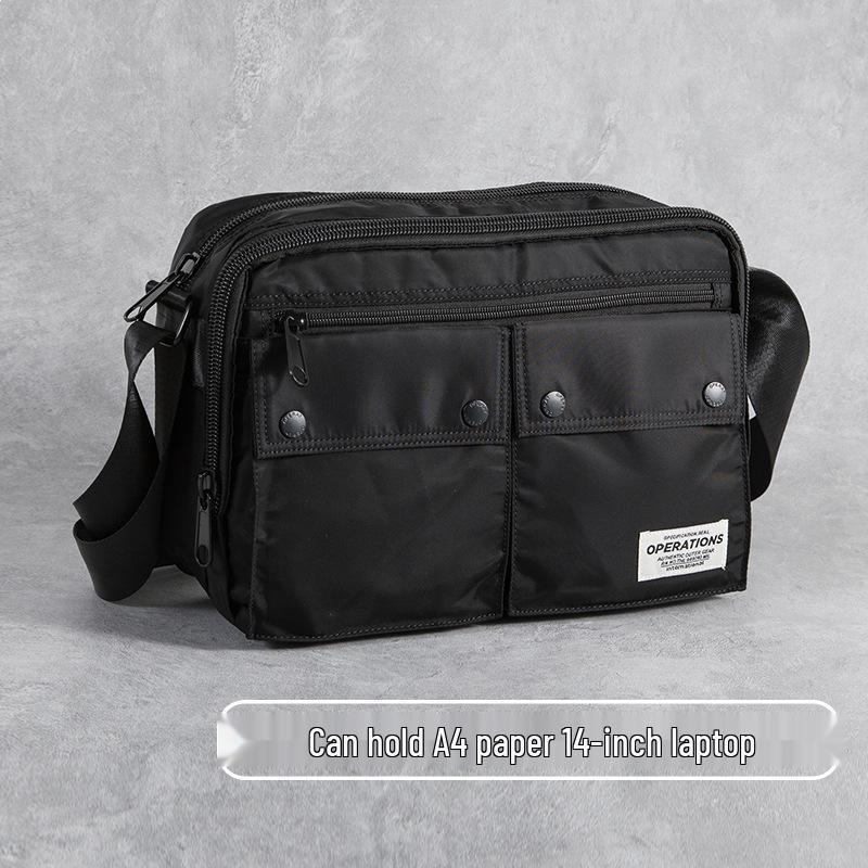 Korean Minimalist Men's Trendy Crossbody Messenger Bag - Japanese Style Student Shoulder Bag
