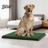 Washable Dog Pee Pad Artificial Grass Fake Turf Pet Potty with Tray Balcony 3-Layer Reusable Puppy Training Mat for Indoor Outdoor Use Small
