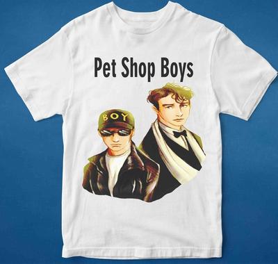 PET SHOP BOYS Tričko s krátkým rukávem Bílé Plná velikost S-5XL Dospělí 1 strana Unisex tričko