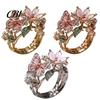 Flexibler Ring Leichte Legierung Fingerring, Schmetterling Blume Form Verstellbare Öffnung Tägliches Tragen Design Band für Date Party