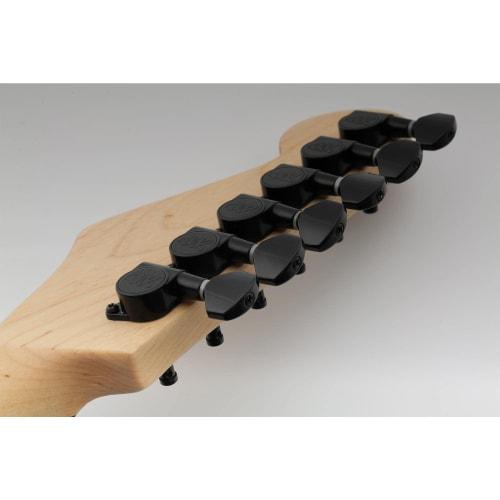 Wilkinson WJN07 E-Z-LOK 6-Piece Guitar Tuners for Fender Strat/Telecaster Electric Guitars, Black