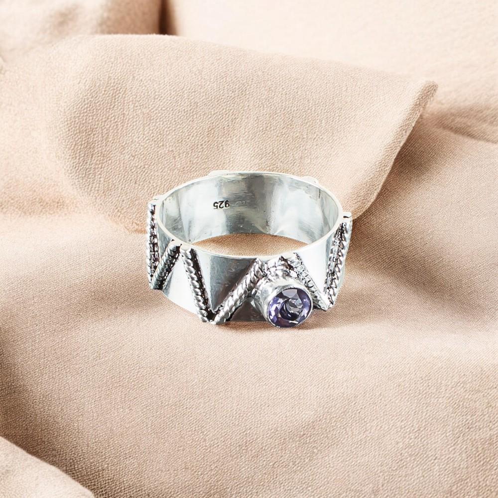 Iolite Gemstone 925 Sterling Silver Jewelry Handmade Fashionable Ring For Gift RR-15-6