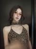 Leopard Print Halter Neck Camisole - Chic Slim Fit Top for Women