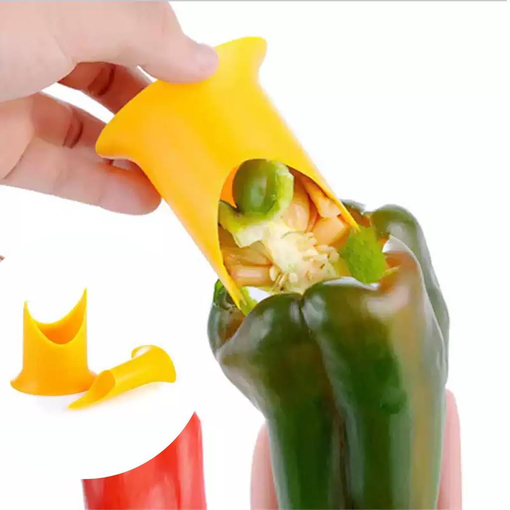 2Pcs/Set Pepper Corer and Seed Remover, Efficient Tool for Jalapenos, Peppers, Cucumbers, Tomatoes, and Other Fruits and Vegetables