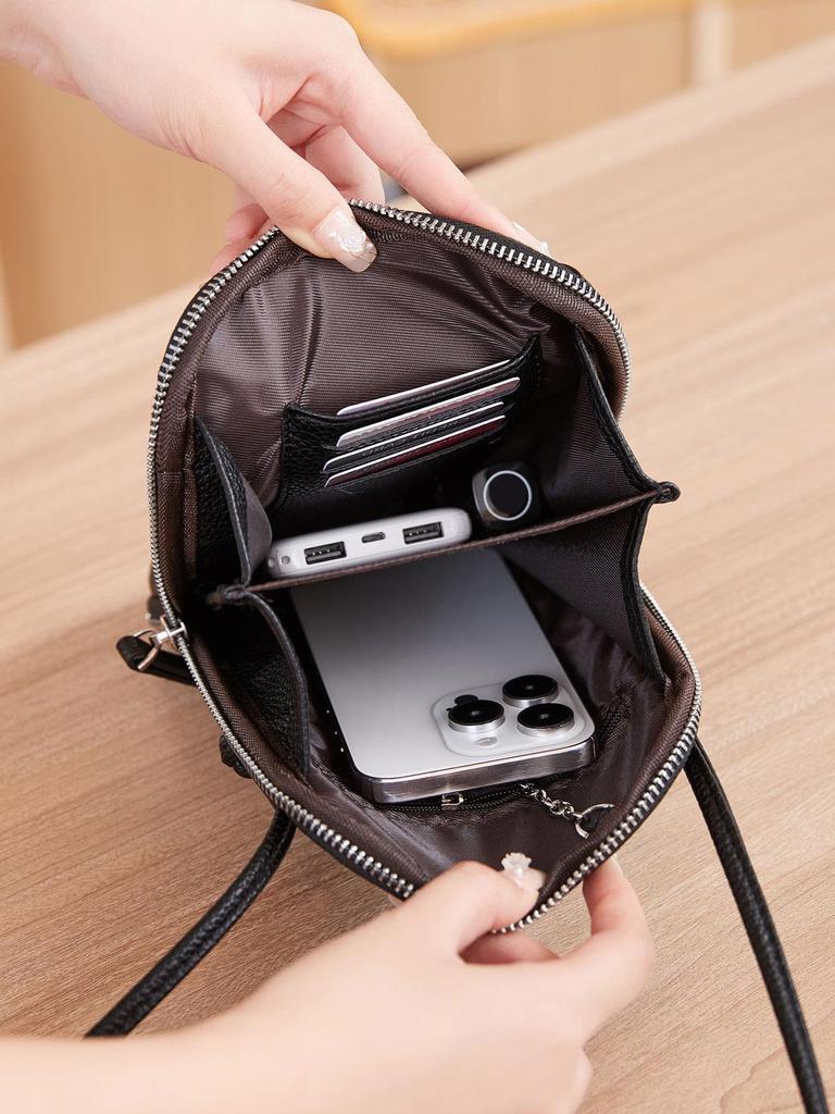 Summer Fashion Women's Crossbody Bag - Vertical Solid Color Mini Phone & Shoulder Bag, Niche Design